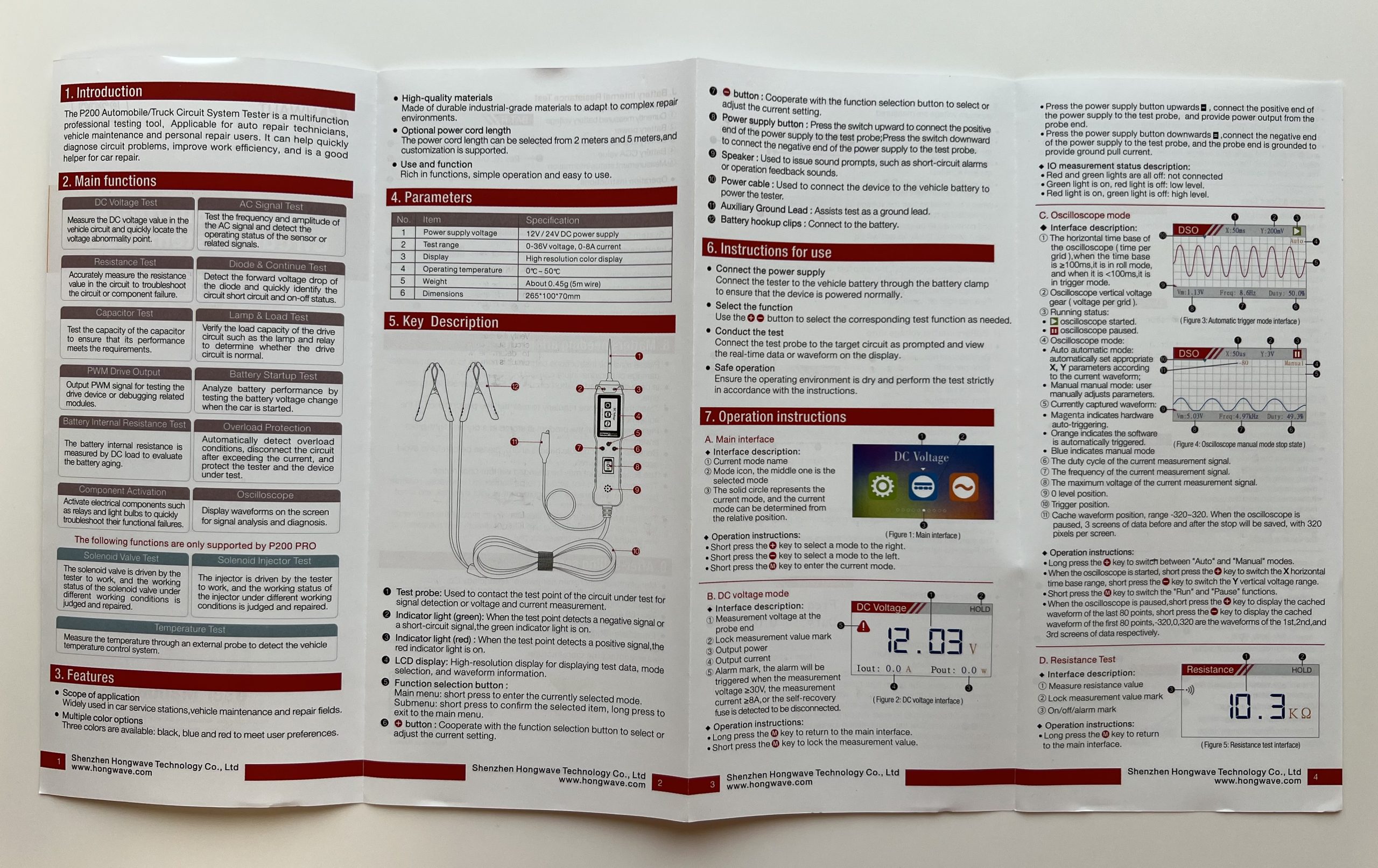 Інструкція до тестера проводки авто