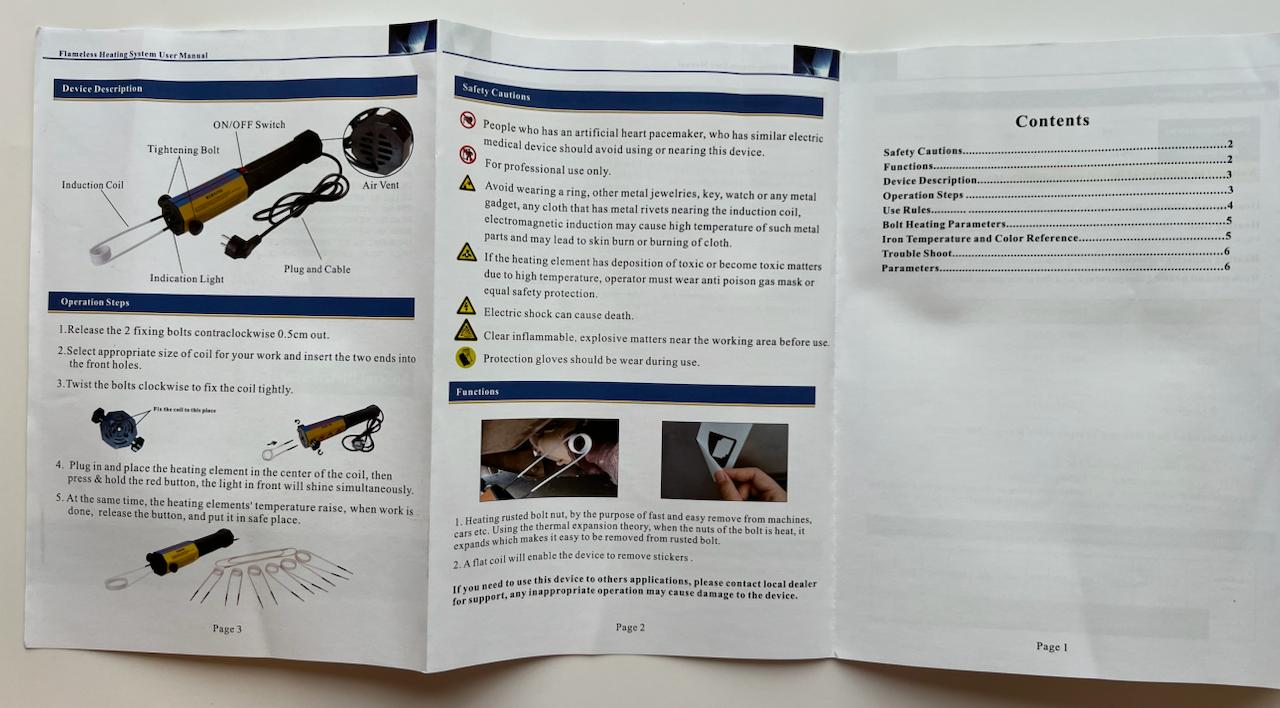 індукційний нагрівач болтів – конструкція та основні елементи приладу