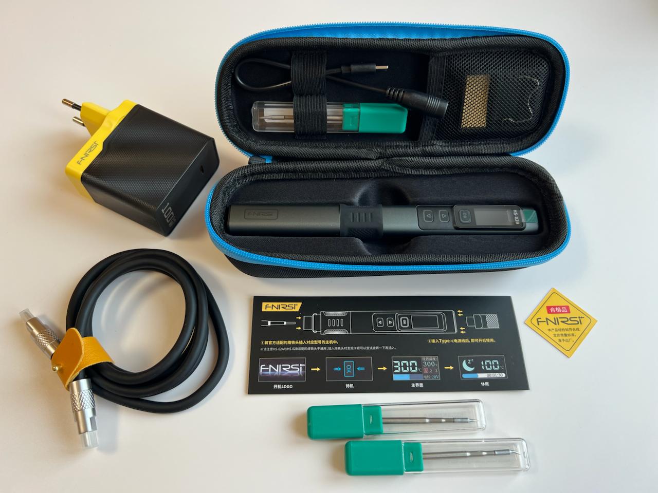 HS-02B-TOP Set – інтелектуальний паяльник покращеної комплектації.