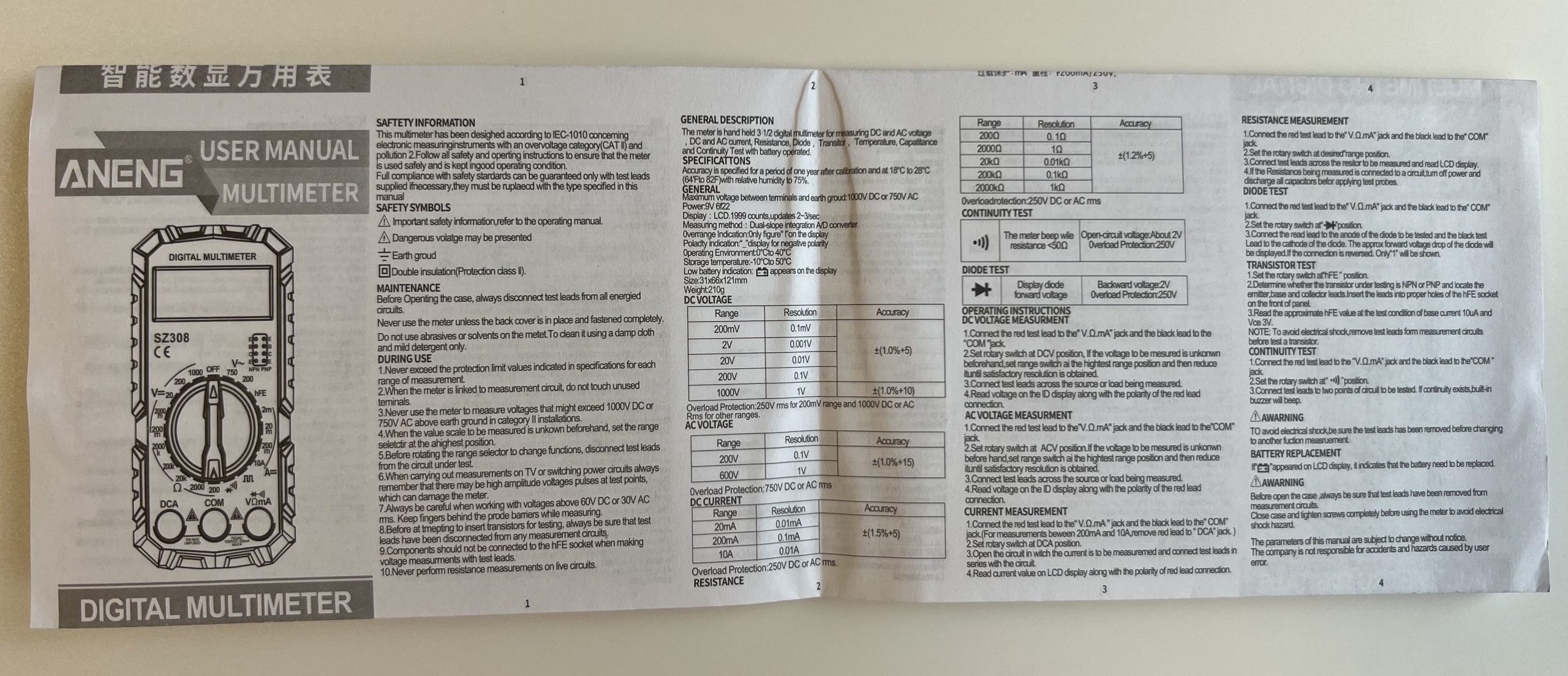 Інструкція до мультиметра – допомога з роботою