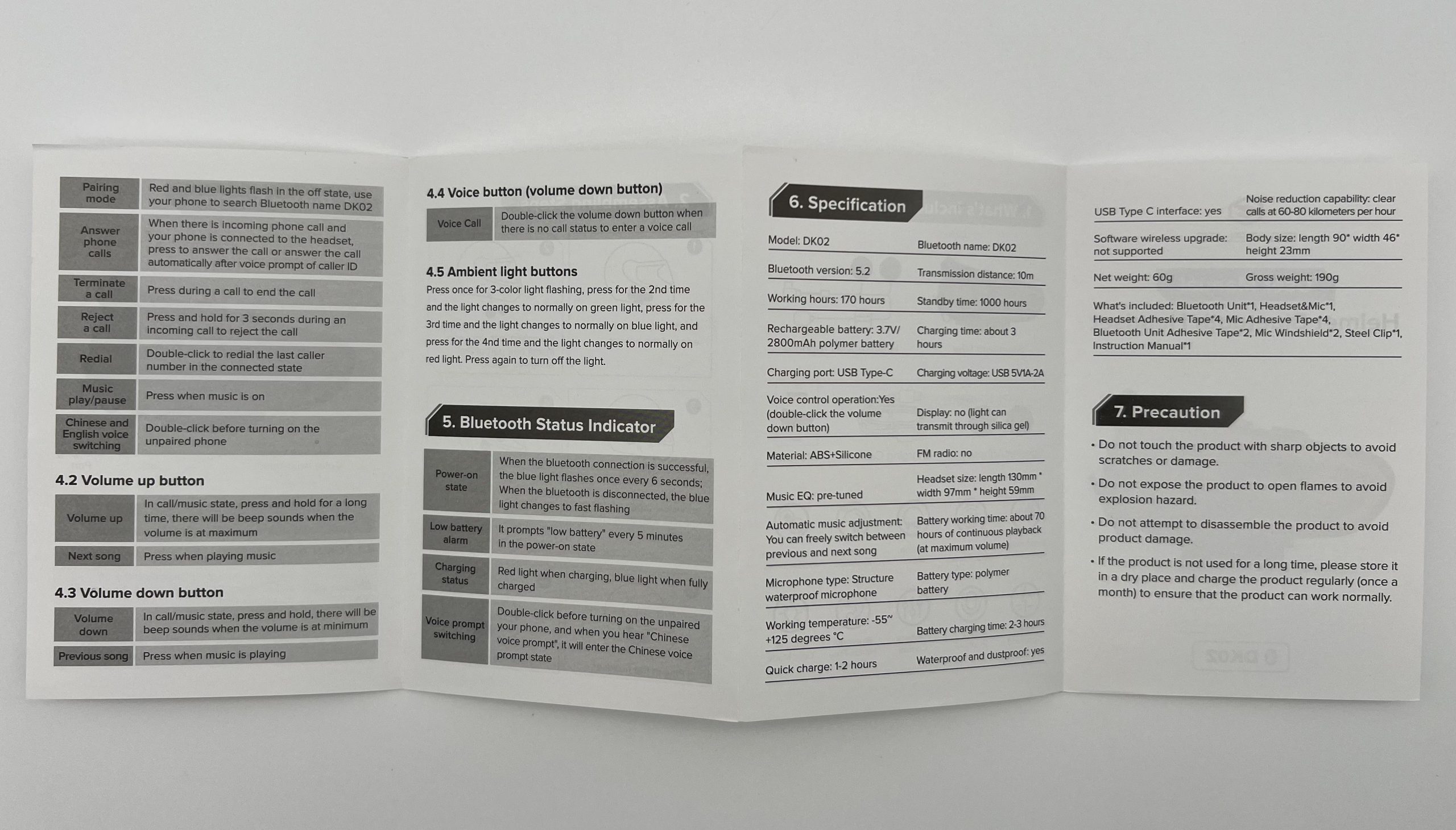 Специфікація Gearelec DK02