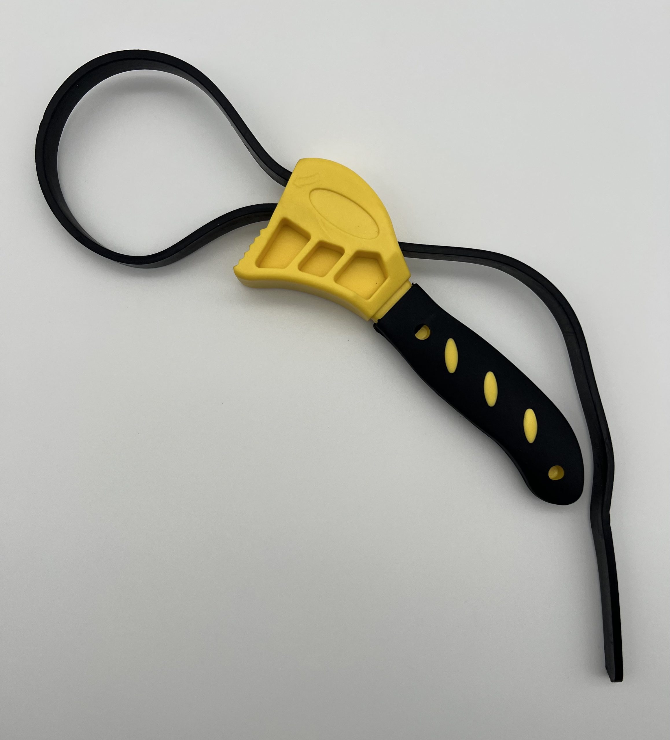 Жовтий багатофункціональний ремінний ключ для гайок та фільтрів