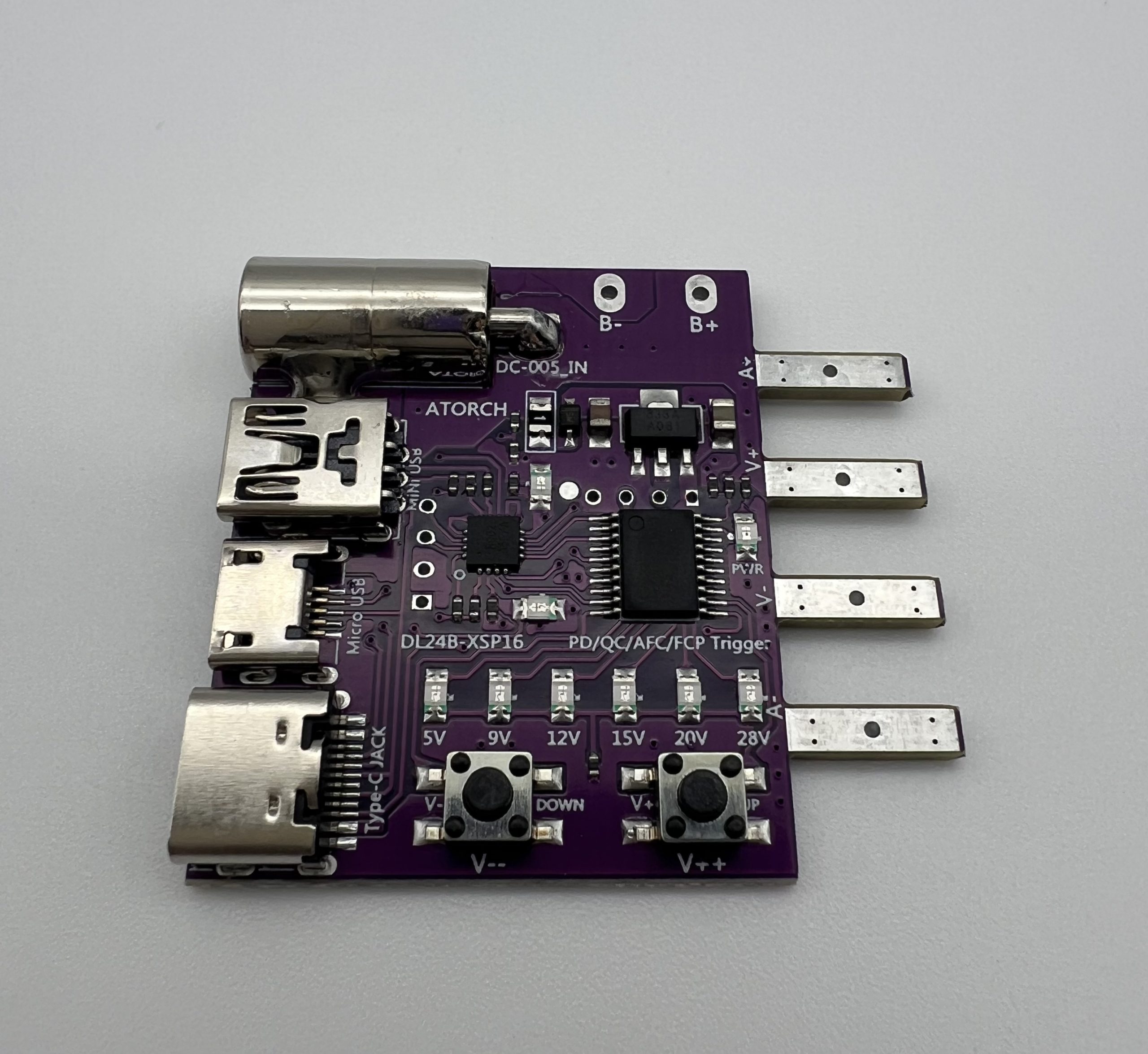 ATORCH Type-C PD3.1 тестова плата