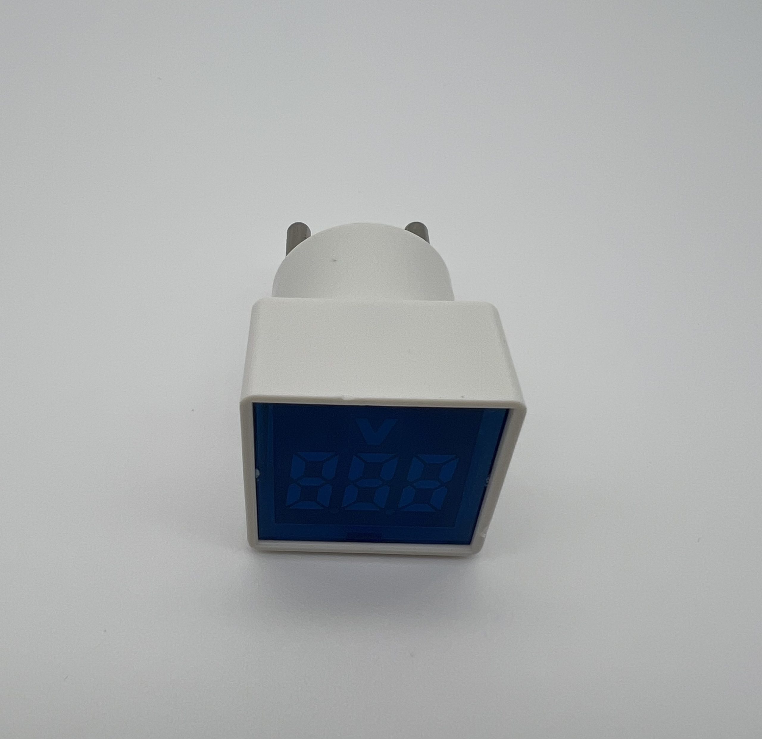 Квадратний вольтметр синій для домашнього використання