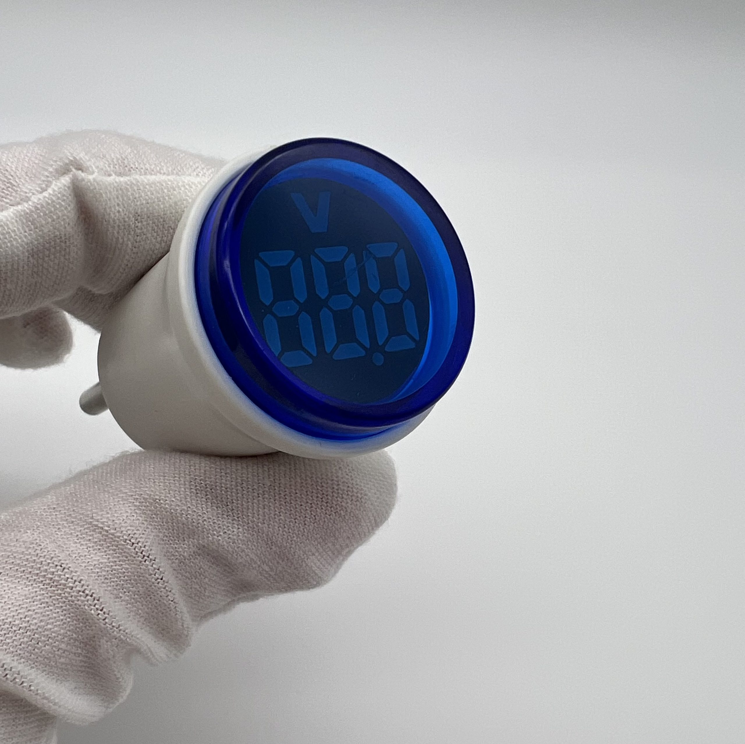 Цифровий розетковий вольтметр з EU вилкою синій