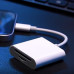 Адаптер-перехідник 3-в-1 USB-C: USB 3.0 + SD/TF кардридер