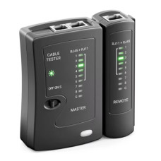 ZoeRax тестер мережевого кабелю Ethernet для LAN RJ45 Cat5/Cat5e/Cat6/Cat6a/Cat7 UTP та екранованого кабелю, RJ11/RJ12