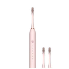 Електрична зубна щітка ультразвукова, 6 режимів, IPX7, USB швидка зарядка, автоматична, рожевий Електрична зубна щітка ультразвукова, 6 режимів, IPX7, USB швидка зарядка, автоматична, рожевий