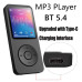 Портативний MP3-плеєр (1,8-дюймовий плеєр Walkmen Type-C Bluetooth 5.4) чорний