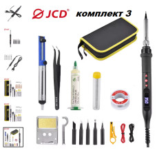 Набір паяльника JCD 80W з LCD-дисплеєм, з регулятором температури, модель 908U. (Комплект 3)