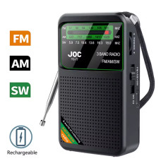 Портативний радіоприймач AM/FM/SW з перезаряджуваною батареєю