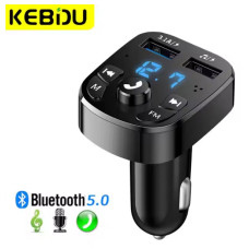 Bluetooth FM трансмітер для автомобіля, 2 USB, BT 5.0 (12–24 В)