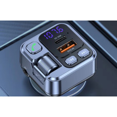 Bluetooth FM трансмітер HM101 для авто, Bluetooth 5.1, MP3-програвач, гучний зв’язок, потужність 30W