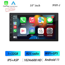 BQCC 4core 2DIN автомагнітола Android 11, GPS, 10'' 1/32 ГБ