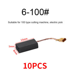 Графітна щітка для двигунів і шліфувальних машин №6-100 1шт