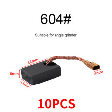 Графітні вугільні щітки 604 для двигунів і шліфмашин, 10 шт