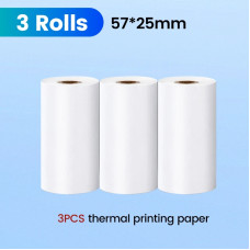 Термопапір для міні-принтера та миттєвого друку 3Roll Thermal Paper 57×25 мм