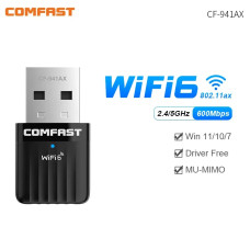 Адаптер мережі CF-941AX Wi‑Fi 6 Mini USB для ПК та ноутбуків, 2.4/5.8 ГГц Адаптер мережі CF-941AX Wi‑Fi 6 Mini USB для ПК та ноутбуків, 2.4/5.8 ГГц