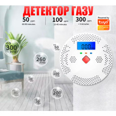 Детектор чадного газу Tuya WiFi Smart, CO моніторинг у реальному часі