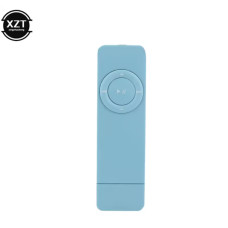 USB MP3 плеєр із підтримкою карт Micro TF і U-диска, міні-плеєр для музики Голубий