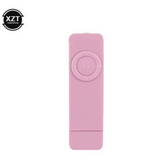 USB MP3 плеєр із підтримкою карт Micro TF і U-диска, міні-плеєр для музики Рожевий
