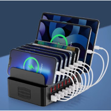 ASENGRY 150W Універсальна багатопортова USB-зарядна станція на 16 портів із підставкою