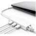 Type-C хаб 4-в-1 з RJ45 LAN: мережевий адаптер і USB 2.0 спліттер (3x USB)