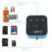 LccKaa All In One USB HUB Combo USB 2.0, високошвидкісний картрідер Micro SD, адаптер-конектор із 3 портами для планшета, ПК