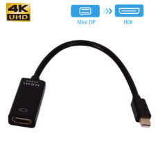 LccKaa 3-в-1 Thunderbolt Mini DP в HDMI VGA DVI конвертер 4K 1080P, адаптер кабель Mini DP для MacBook Black