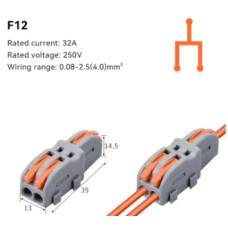 Компактні клемні блоки QHJIA F12 (32A 250V) – Аналог WAGO