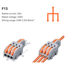 Компактні клемні блоки QHJIA F13 (32A 250V) – Аналог WAGO
