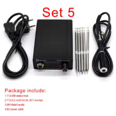 Паяльна станція QUECOO T12-956 Set5 (DC24V, 75W, 5 жал)