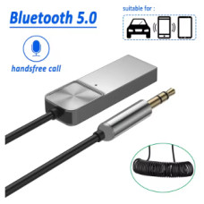 Bluetooth 5.0 AUX Адаптер VIKEFON для авто та домашньої аудіосистеми (Бездротовий аудіоприймач з мікрофоном)