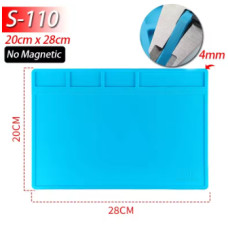 Силіконовий килимок для паяльних робіт S-110 — термостійкий антистатичний робочий мат (без магнітів)