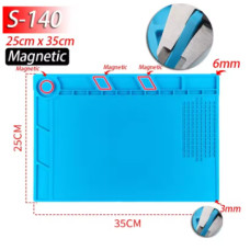 Силіконовий килимок для паяльних робіт – термостійкий антистатичний робочий мат S-140(magnetic)