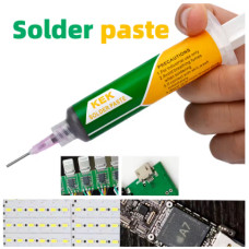 Паяльна паста у шприці KEK 6337-183 Sn63 для SMD, BGA, IC, DIY (50 г)