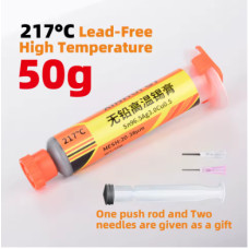 Паяльна паста високотемпературна XH-ZG217 (Sn96.5/Ag3/Cu0.5, 20–38μm, 217°C) 50г