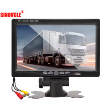 Автомобільний 7" монітор SINOVCLE | HD TFT-LCD | 2 відеовходи | 9–36В | Для камер заднього виду