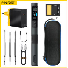 Інтелектуальний паяльник FNIRSI HS-02B-TOP Set 100W (з кольоровим дисплеєм, підтримкою PD/QC, регулюванням температури)