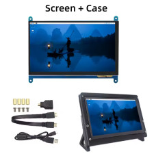 7" IPS LCD сенсорний монітор + акрилова підставка-рамка (Screen-Case) | Портативний дисплей для Raspberry Pi