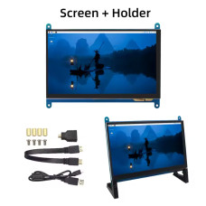 7" IPS LCD сенсорний монітор + акрилова підставка (Screen-Holder) | Портативний дисплей для Raspberry Pi