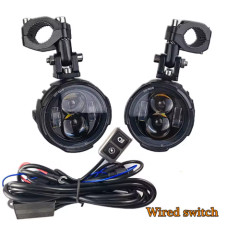 Світлодіодні допоміжні фари для мотоцикла 100W — ближнє/дальнє, жовте/біле світло