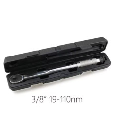 Динамометричний ключ 3/8" 19–110 Н·м (тріскачка, регульований, з кейсом)