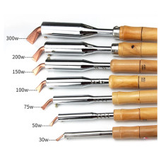 Електричний паяльник 100 Вт з дерев'яною ручкою — для потужних робіт по металу Електричний паяльник 100 Вт з дерев'яною ручкою — для потужних робіт по металу