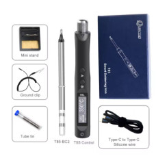 Потужний паяльник T85 — PD/USB-C/96Вт для точного ремонту та пайки (T85 with T85-BC2 tip)