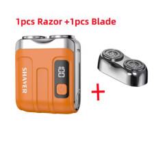 Міні електрична смарт-бритва для чоловіків (USB зарядка, водозахист, подвійне роторне лезо)