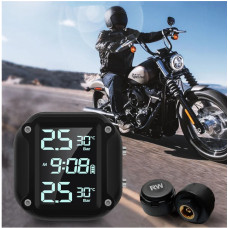 Система контролю тиску в шинах мотоцикла з LCD-дисплеєм та бездротовими зовнішніми сенсорами