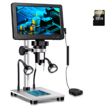 Цифровий мікроскоп RIEVBCAU DM9 1200X USB, 10 LED, з картою памʼяті для пайки та ремонту