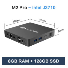 Міні ПК MLLSE M2 Pro 8GB RAM + 128GB SSD з процесором Intel Pentium J3710, Wi‑Fi 5, Bluetooth, HDMI/VGA