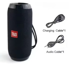 Портативна Bluetooth-колонка 10 Вт з сабвуфером, IPX5, FM, TWS, MicroSD/USB/AUX, 1200 мА·год, чорна